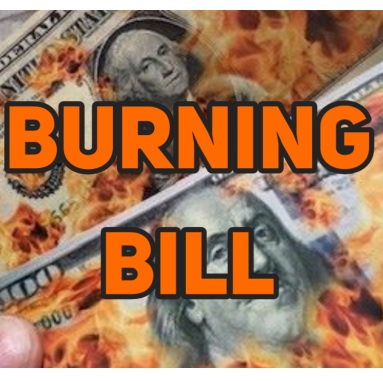 Burning Bills ($1 & $100 Bill)