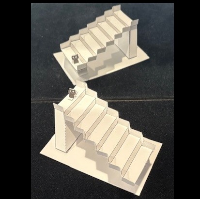 3D Schroeder Stairs (Craft Kit) by Kokichi Sugihara