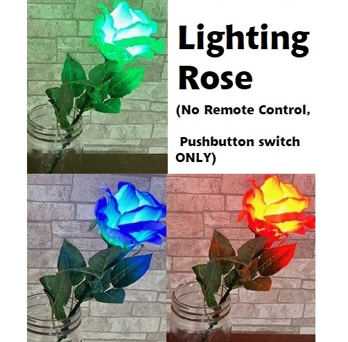 Lighting Rose (No Remote Control, Pushbutton Switch ONLY)