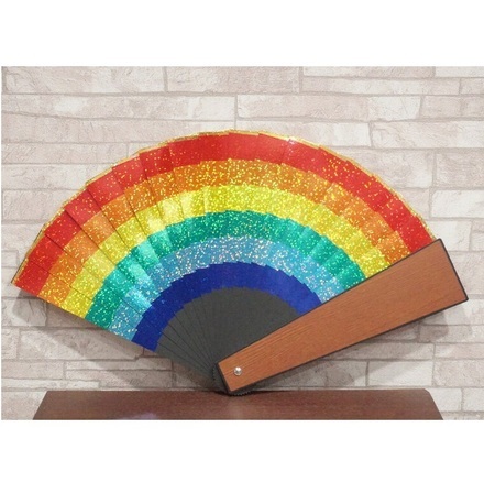 Elegant Color Changing Fan (Glitter Rainbow) by Ton Onosaka