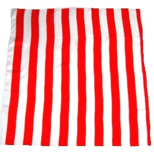 Japanese Striped Silk (24inches, Red & White)