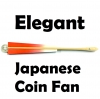 Elegant Japanese Coin Fan by Mizoguchi